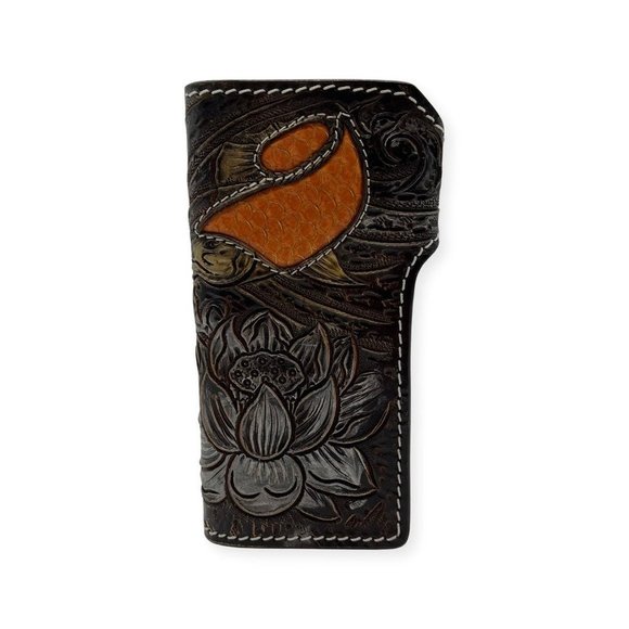 Rockertype koi Leather Wallet Black & Brown - Picture 2 of 4